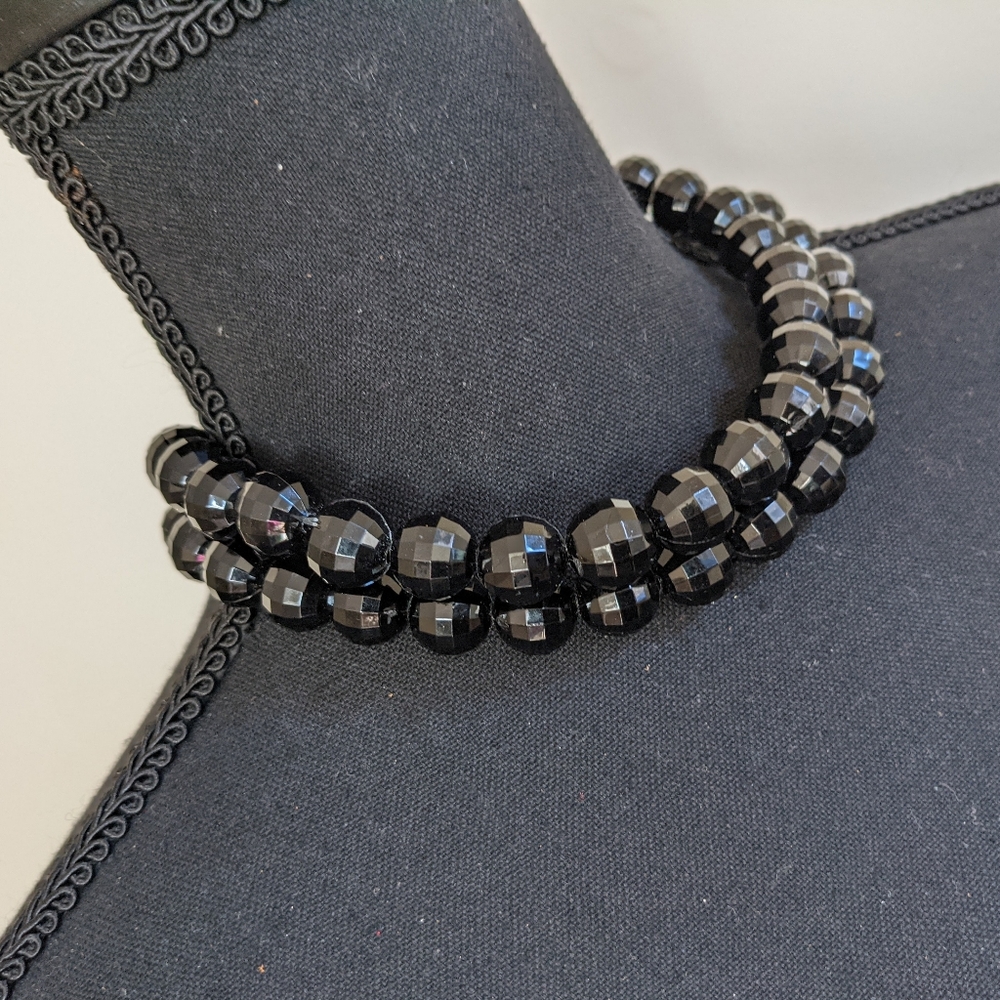 Beautiful Black Statement Beaded Layering Choker Women's Necklace